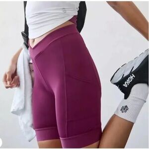 Free People Movement FP In the Saddle Biker Shorts Aubergine Women’s Size Small